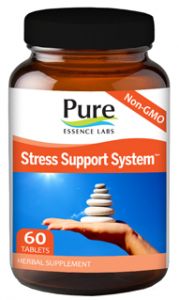 Pure Essence Labs, Stress, 4 Way Support System, 60 Tablets