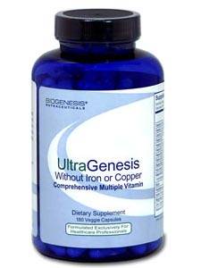 BioGenesis, ULTRA GENESIS W/O IRON/COPPER 180VCAPS