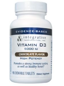 Integrative Therapeutics, VITAMIN D3 5,000 IU CHOC. FLAVOR 90 TABS