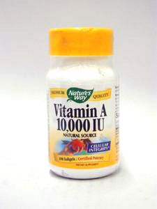 Nature's Way, VITAMIN A 10,000 IU 100 GELS