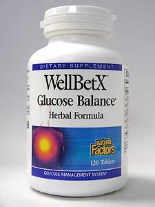 Natural Factors, WELLBETX® GLUCO BALANCE 120 TABS