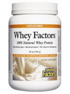 Natural Factors, WHEY FACTORS UNFLAVORED POWDER 12 OZ