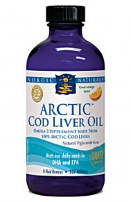 Nordic Arctic Cod Liver Oil Lemon flavor 8oz.
