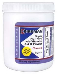 KirkmanLab Super Nu-Thera® w/o Vitamins A & D Powder 454 gm/16 oz  - New, Improved Formula