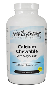 New Beginnings Calcium Chewable w / Magnesium (100 tabs) 