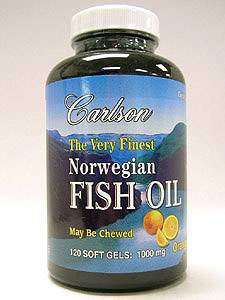 CarlsonLabs, NORWEGIAN FISH OIL ORANGE 1000MG 120GELS