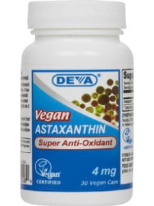 Deva Nutrition, VEGAN ASTAXANTIN 4 MG 30 VCAPS