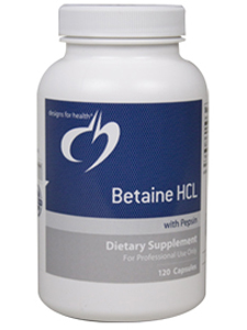 Designs for Health, BETAINE HCL 120 CAPS