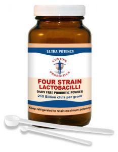 Custom Probiotics Four Strain Lactobacilli 100 gram