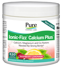 Pure Essence Labs, Ionic-Fizz Calcium Plus, Raspberry Lemonade Flavor, 15 oz (420 g)