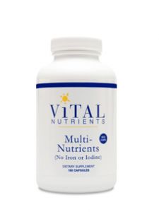 Vital Nutrients, MULTI-NUTRIENTS (NO IRON/IODINE)180VCAPS