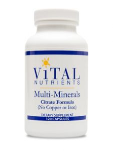 Vital Nutrients, MULTI MINERALS CITRATE NO CU/F 120 CAPS