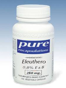 Pure Encapsulations, ELEUTHERO 0.8% E&B 250 MG 120 VCAPS