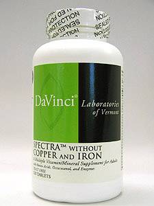 Davinci Labs, SPECTRA™ WITHOUT COPPER & IRON 120 TABS