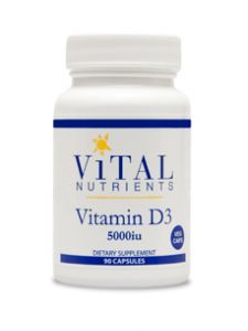 Vital Nutrients, VITAMIN D3 5000 IU 90 VCAPS