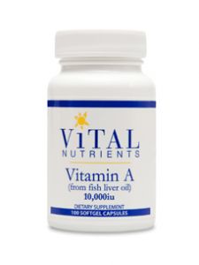 Vital Nutrients, VITAMIN A 10,000 IU 100 GELS