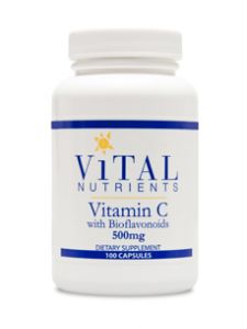 Vital Nutrients, VITAMIN C W/BIOFLAVONOIDS 500 MG 100CAPS