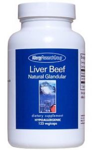 АРГ Liver Beef Natural Glandular 125 Caps